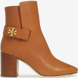 ** New** Tory Burch Kira 70mm leather bootie  mid tan / tan size 11